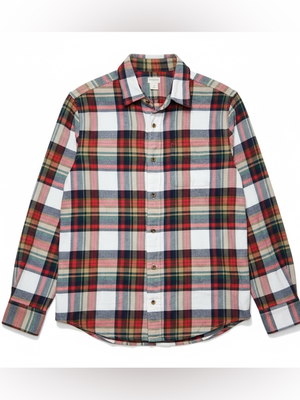 Crewcuts J Crew Boys Plaid Button-Down Flannel Shirt Classic Preppy Fall‎ Winter